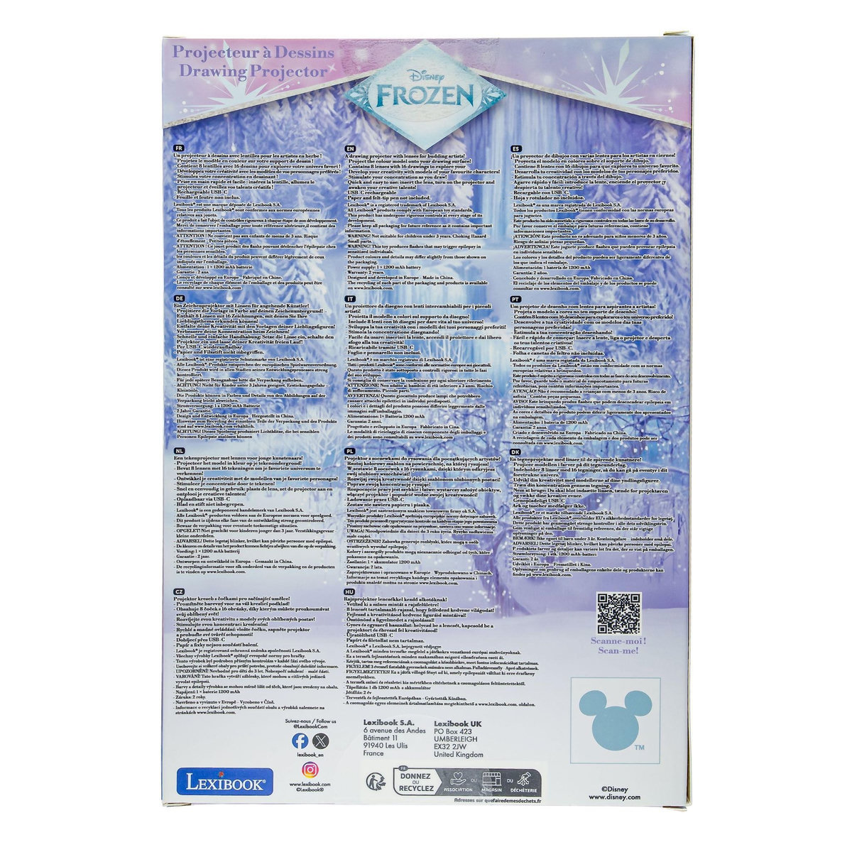 Lexibook La Reine des neiges Projecteur à dessins