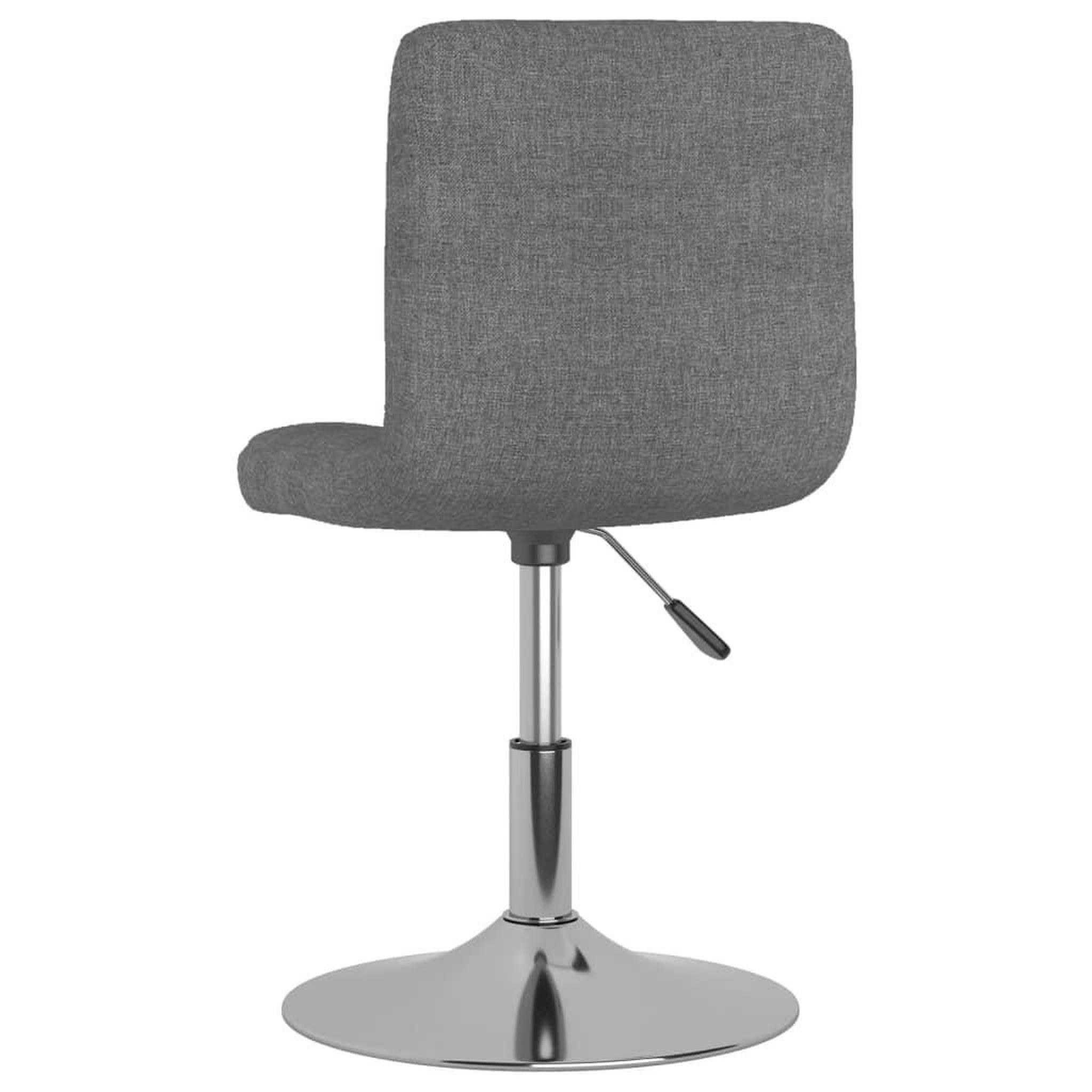 Voir la diapositive 3 : VIDAXL Chaises pivotantes a manger lot de 6 Gris clair Tissu