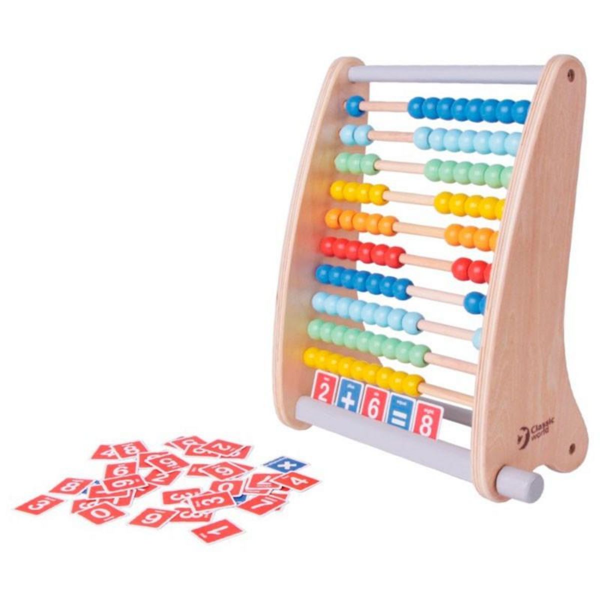 CLASSIC WORLD Classic World Wooden Abacus with Counting Cards