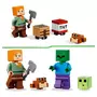 LEGO Minecraft 21240 Aventures dans le Marais, Jouet de Construction, avec Figurines Alex et Zombie dans le Biome