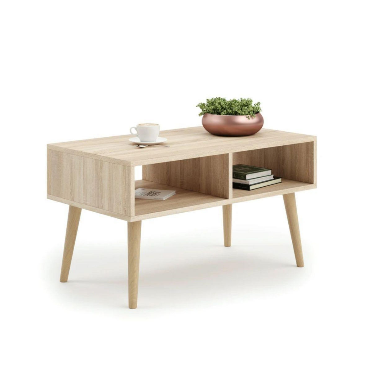 KOBI Table Basse Scandinave SANDI en Bois Durable et Élégant