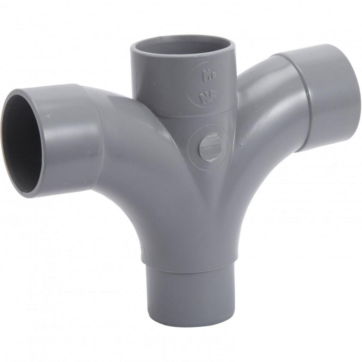 GIRPI Pied-de-biche 87°30 double en pvc à coller, femelle / mâle, D.40