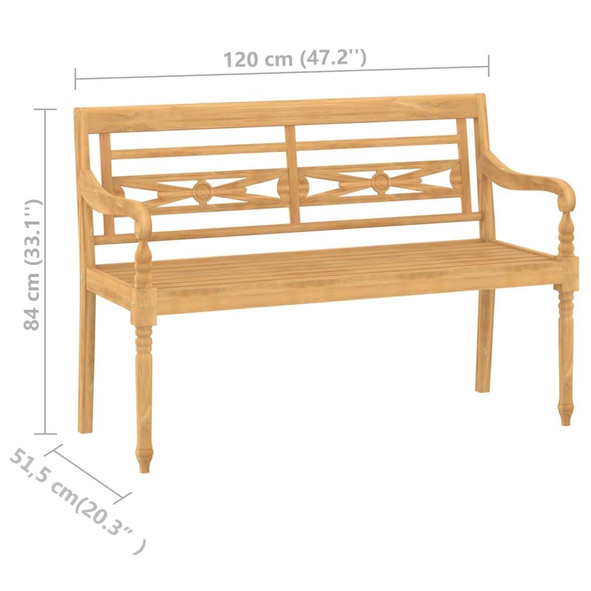 Voir la diapositive 6 : VIDAXL Salon de jardin 4 pcs avec coussins Bois de teck solide