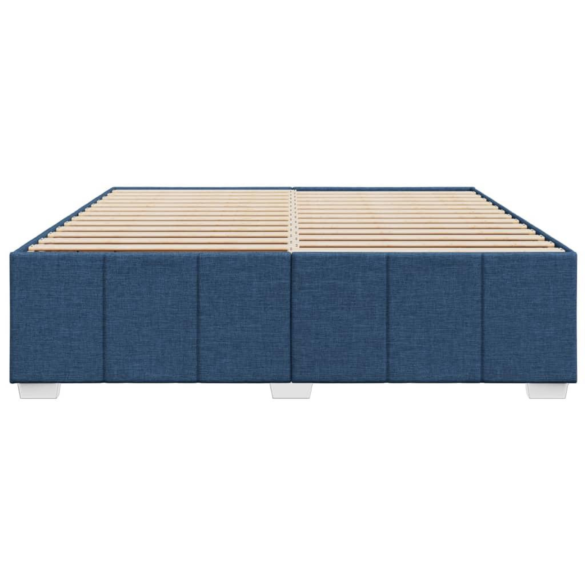 Voir la diapositive 4 : VIDAXL Cadre de lit sans matelas bleu 200x200 cm tissu