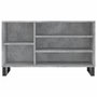 Voir la diapositive 4 : VIDAXL Armoire a chaussures Gris beton 102x36x60 cm Bois d'ingenierie