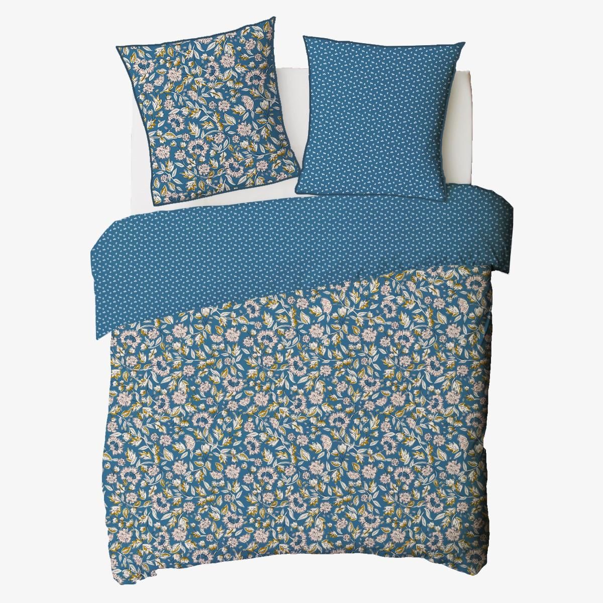 FUTURE HOME Parure de lit 2 personnes fleurie en percale 70 fils