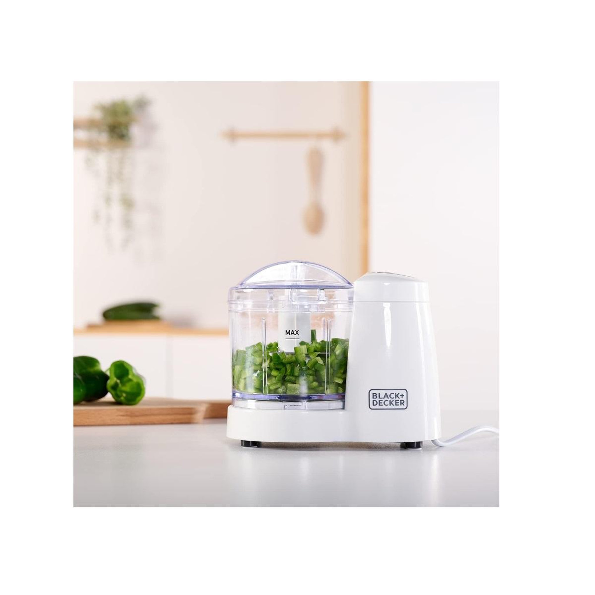 Voir la diapositive 5 : Black et Decker Mini-hachoir 0.35l 120w blanc - BXCH120E
