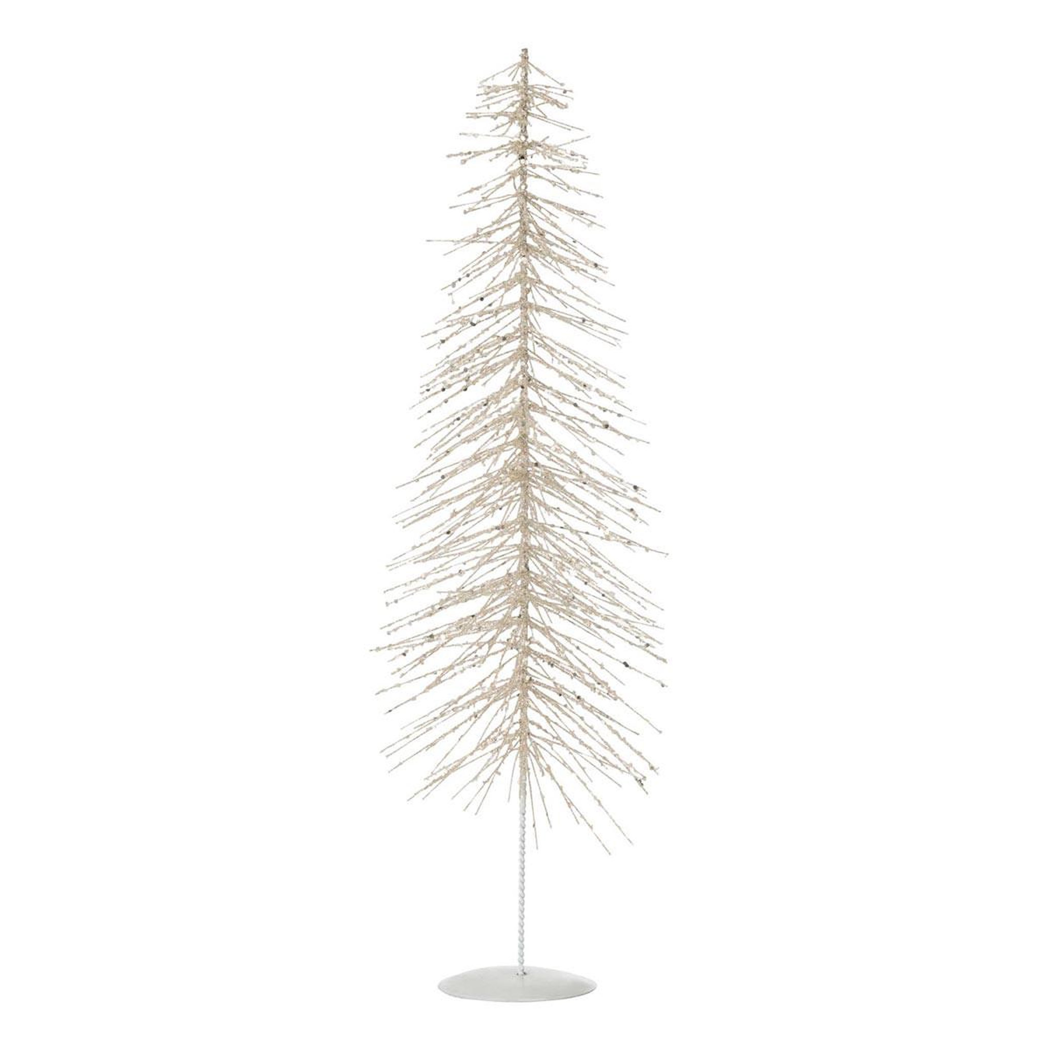 J-LINE Sapin de noël déco à paillettes  dreams  58cm argent