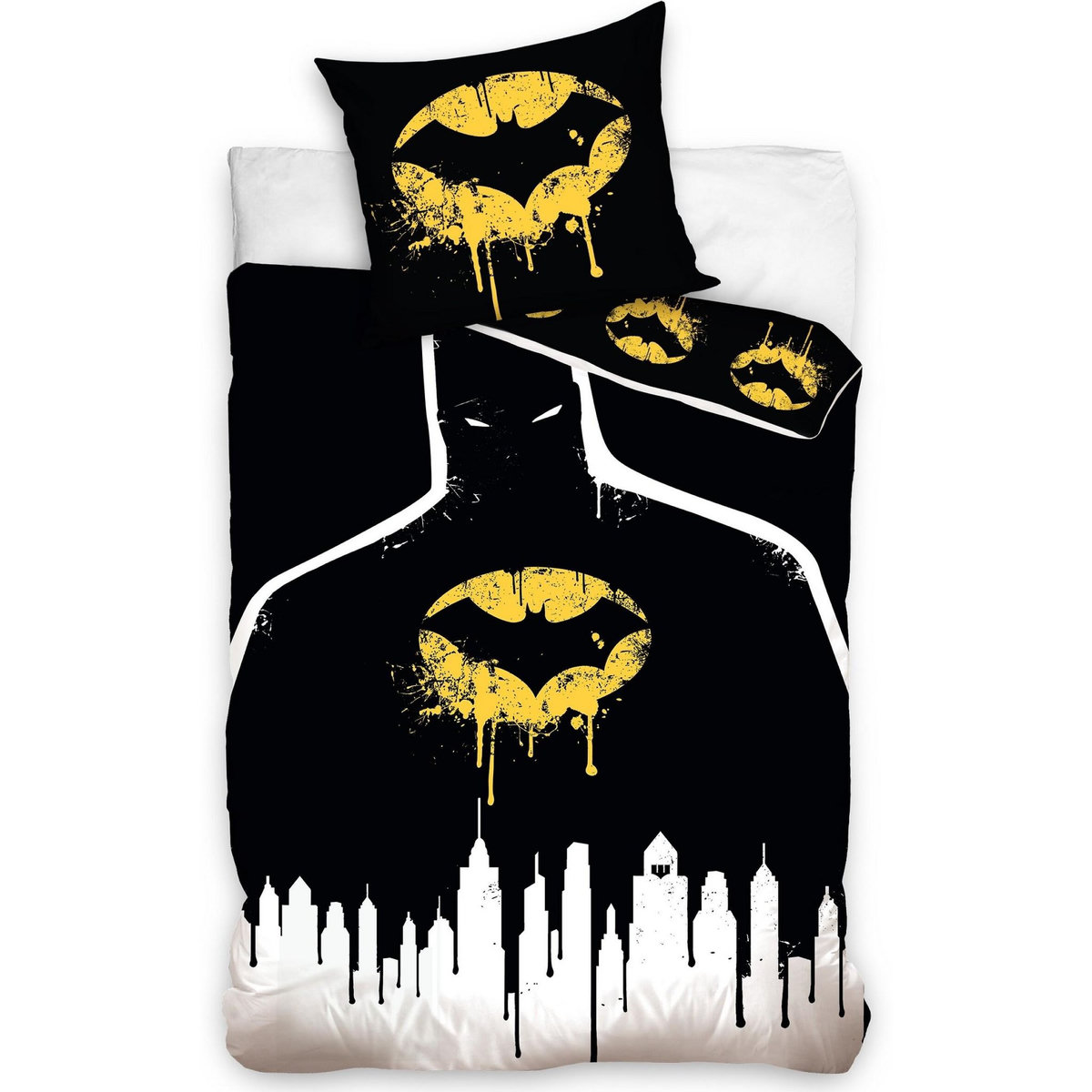 Home collection Parure housse de couette 140x200cm 100%coton 57fils batman