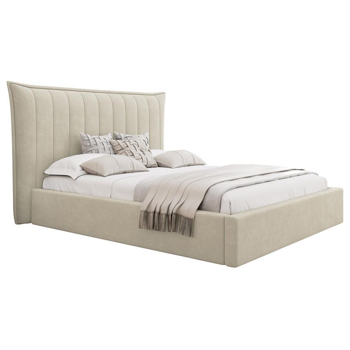 BEST MOBILIER Esmee - lit coffre - 180x200 cm - en velours - sommier inclus