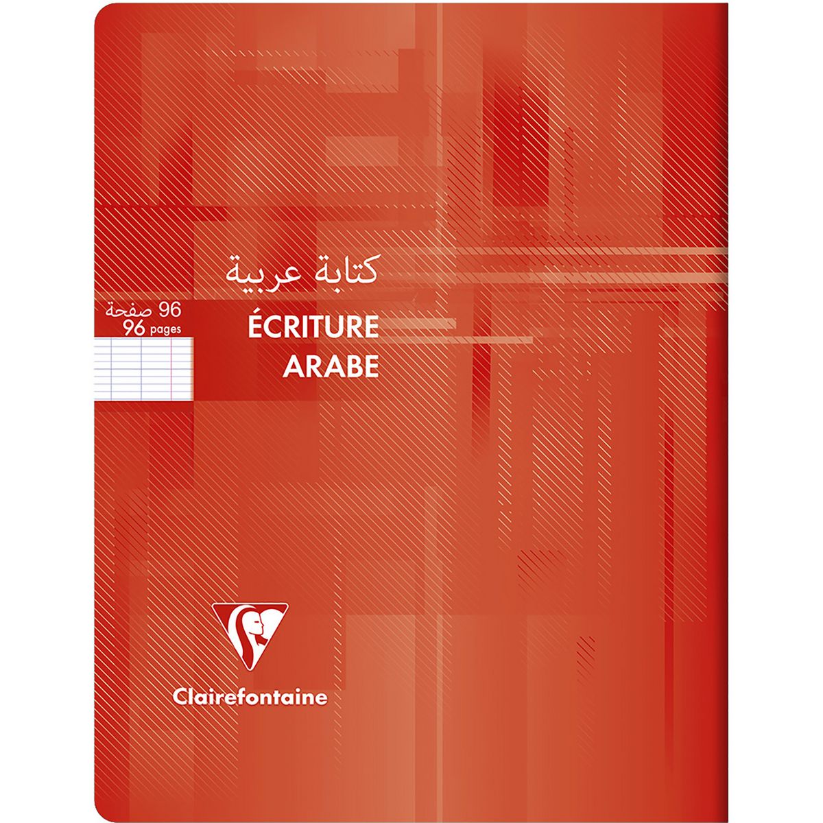 CLAIREFONTAINE Cahier écriture droite/gauche 17x22cm 96 pages-rouge