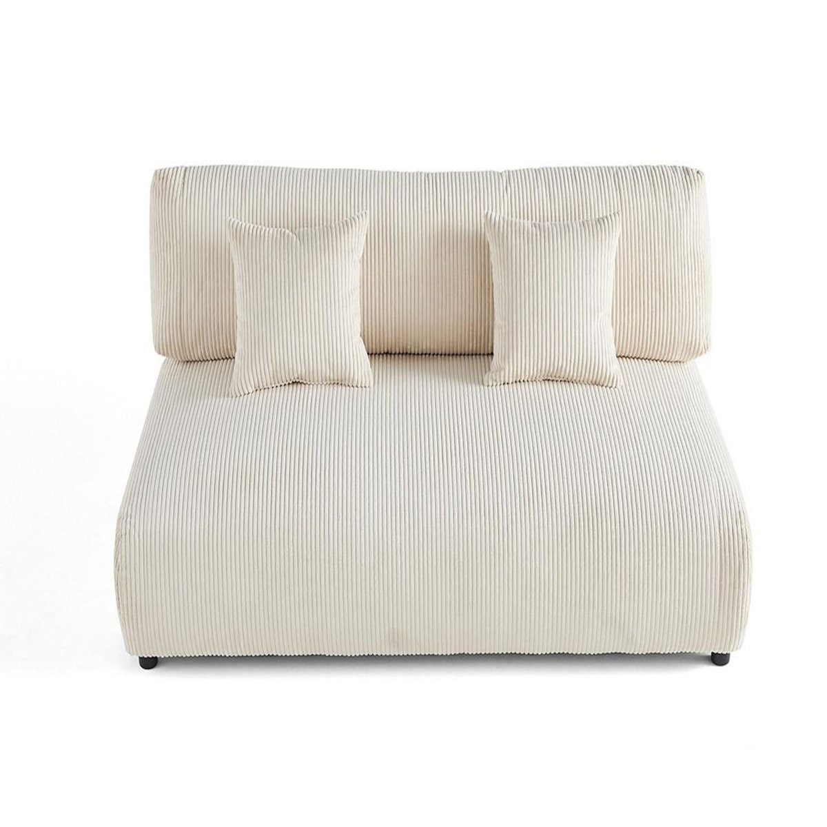 LISA DESIGN Garance - module d'assise 3 places - en velours côtelé