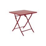 HESPERIDE Table de jardin carrée Greensboro 70 x 70 cm Groseille - Hespéride