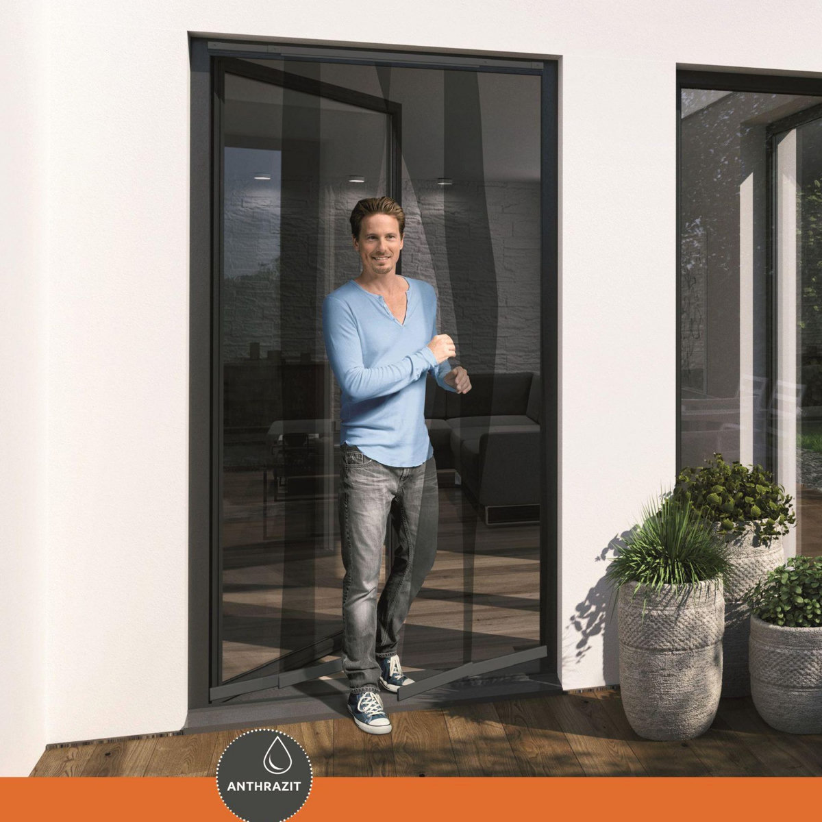 Windhager Moustiquaire de porte télescopique  120 x 250 cm