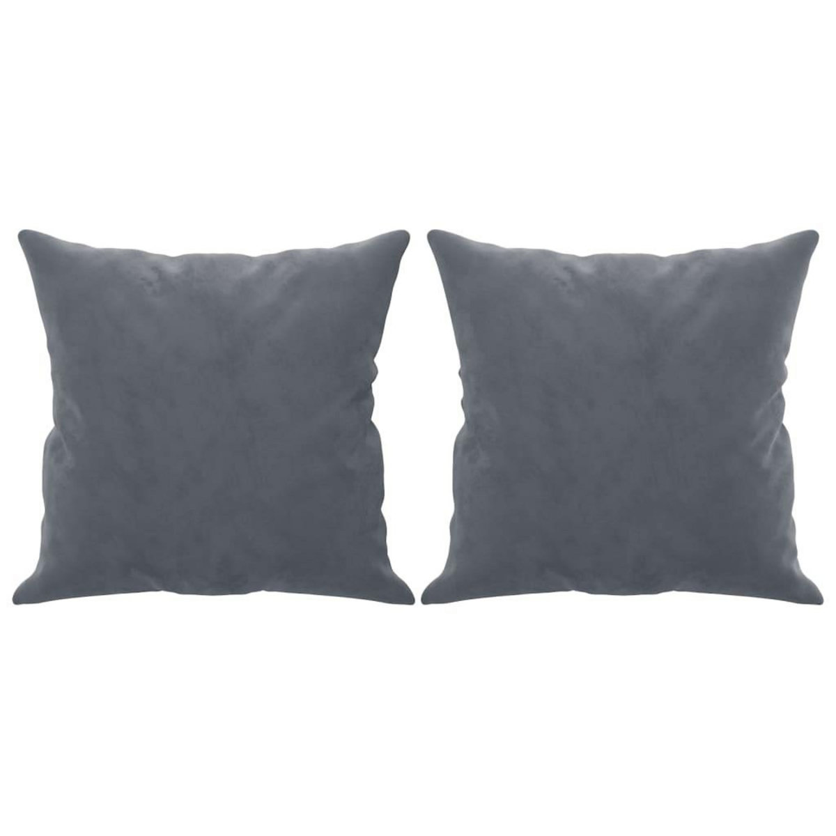 VIDAXL Canape 2 places avec oreillers gris fonce 120 cm velours