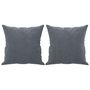 Voir la diapositive 5 : VIDAXL Canape 2 places avec oreillers gris fonce 120 cm velours