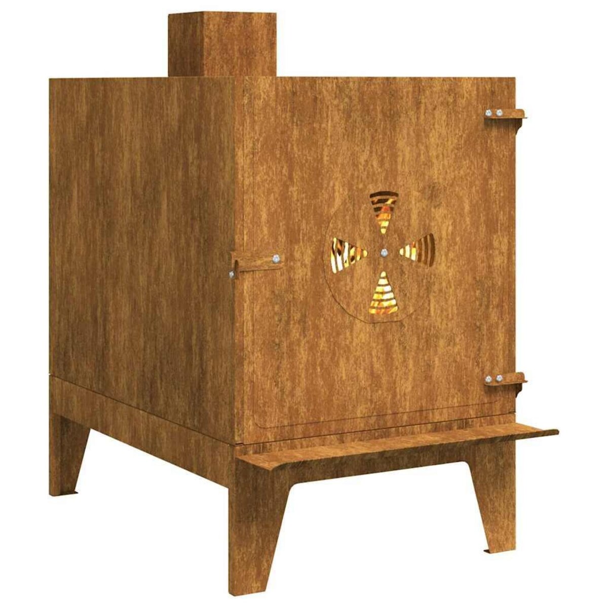 VIDAXL Rechaud de camping 35x50x60 cm acier corten