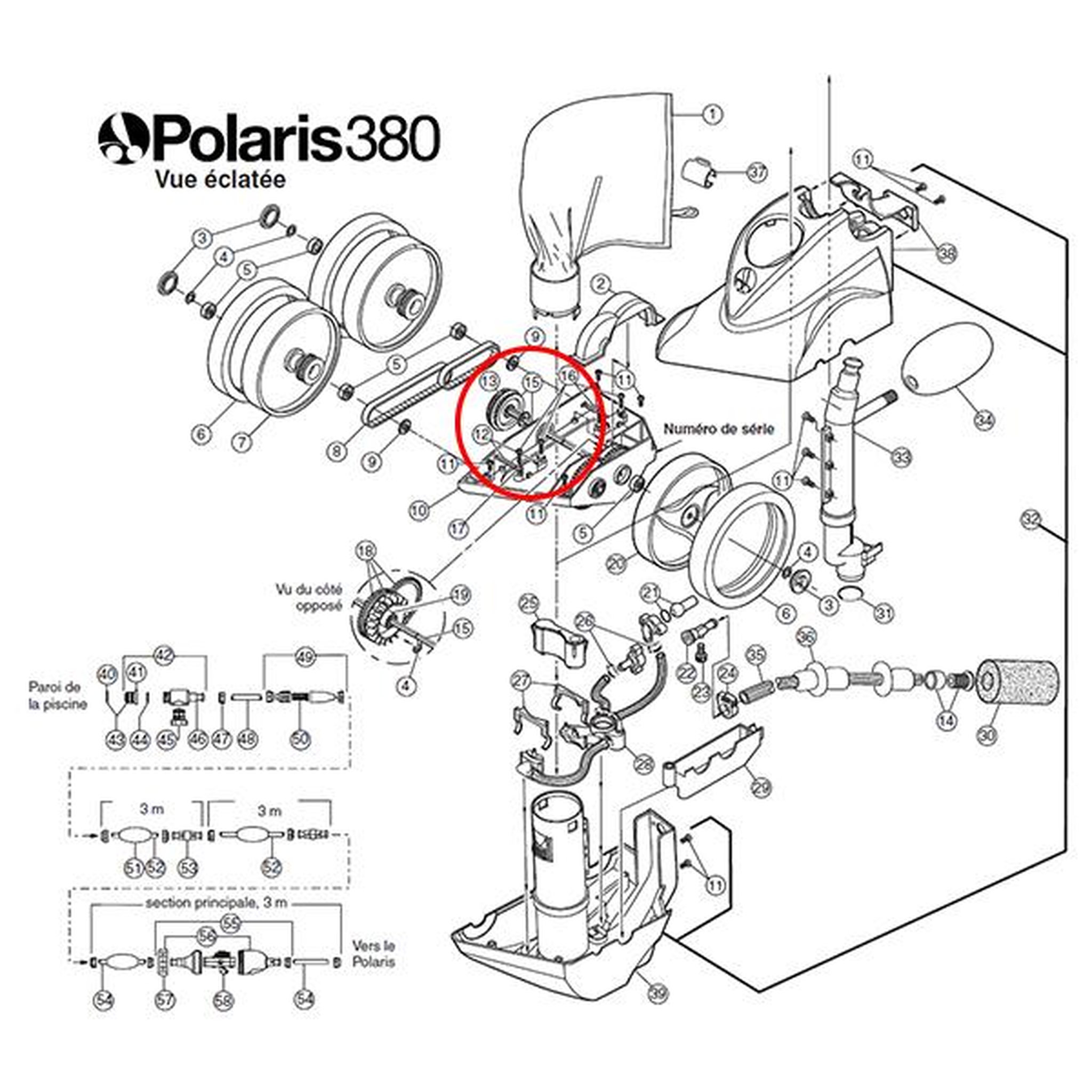 Voir la diapositive 2 : Polaris Poulie d'entraînement et arbre moteur pour polaris 380 - 9-100-1007