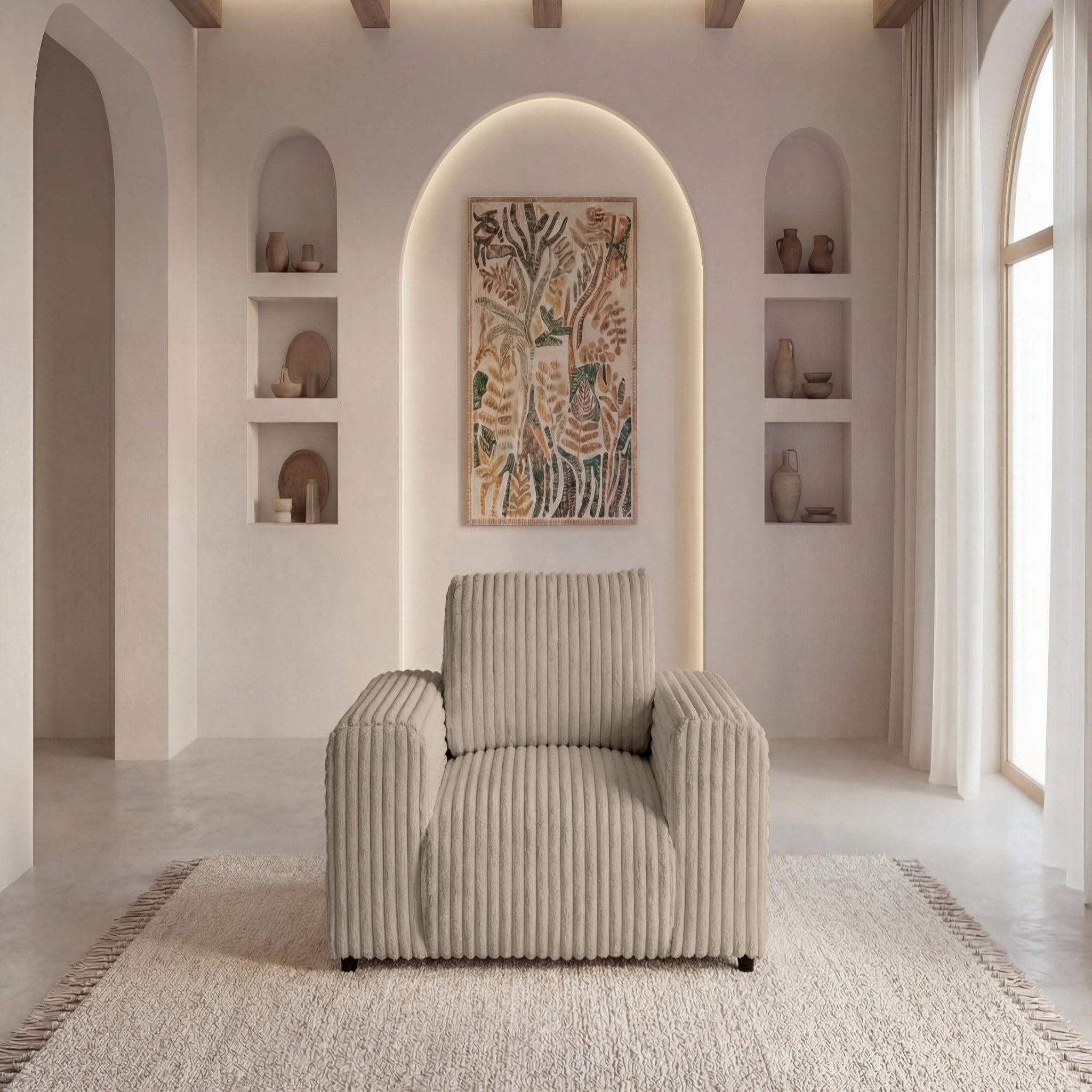 Voir la diapositive 3 : CASANOVA PARIS Caisa - fauteuil en velours côtelé