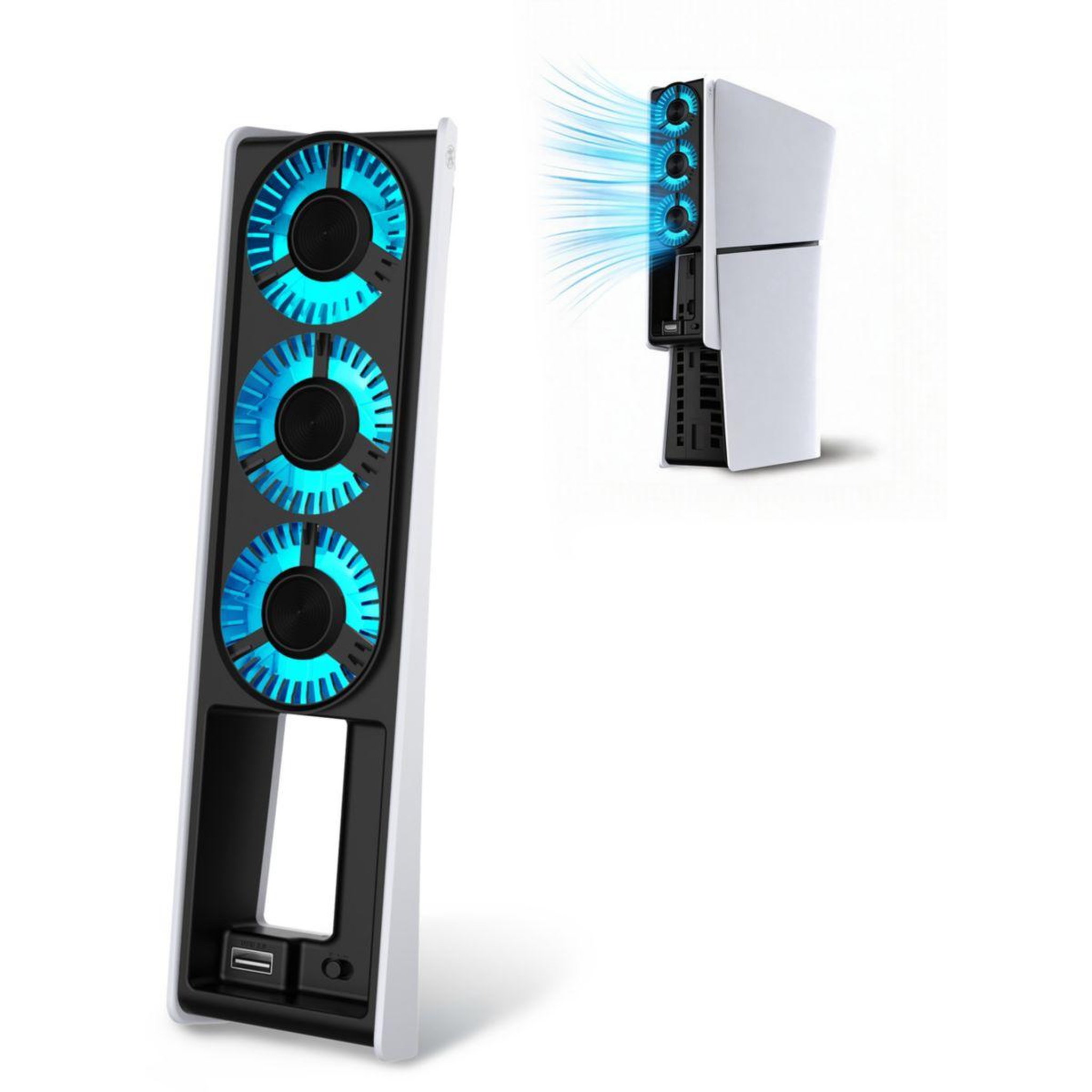 Voir la diapositive 2 : AKUMA Support console ventilateur cyber w02 led