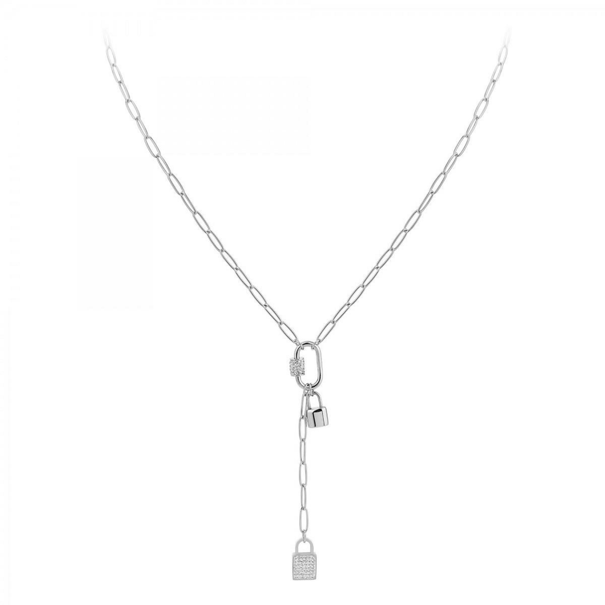 SC CRYSTAL Collier cadenas par SC Crystal orné de Cristaux scintillants