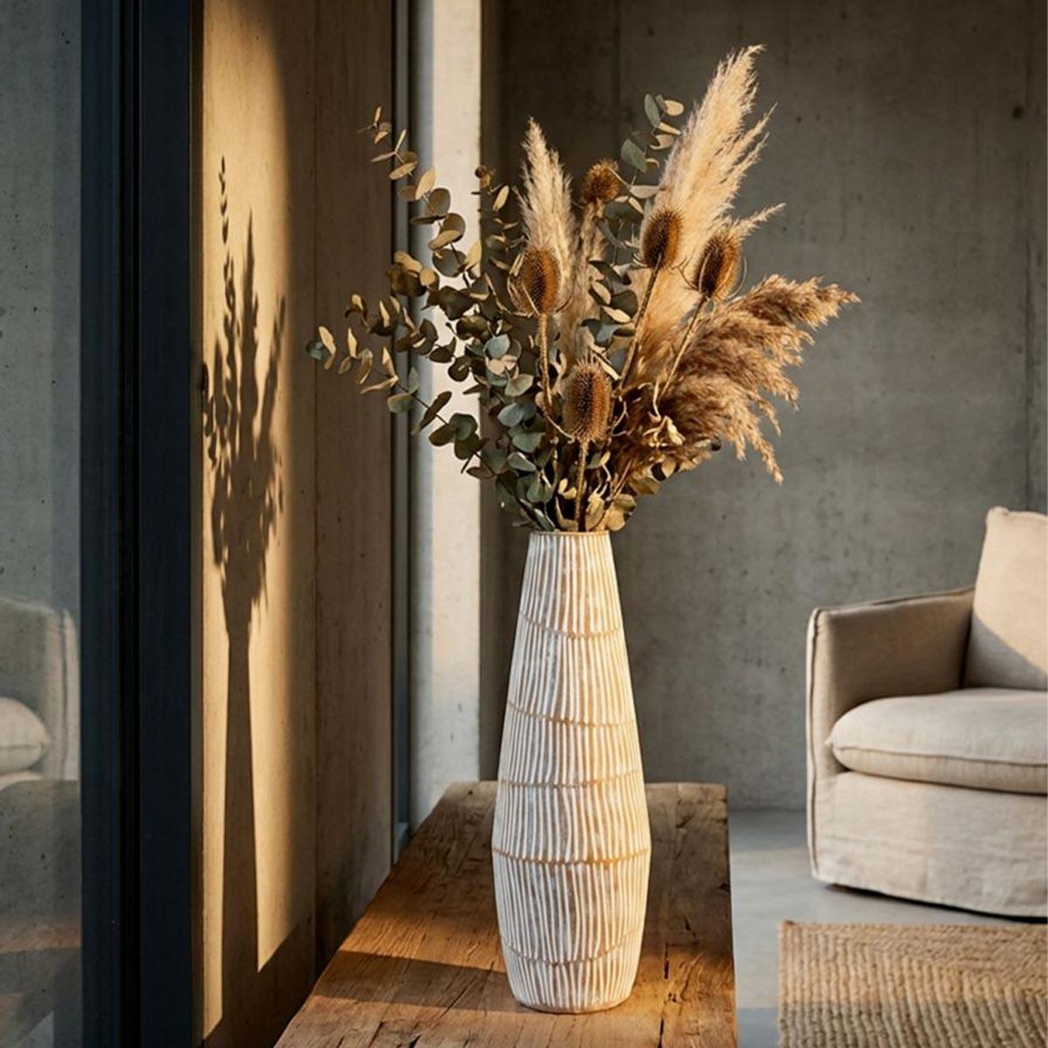 Voir la diapositive 4 : Paris Prix Vase design  hanoi  47cm naturel