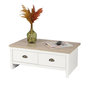 Voir la diapositive 1 : DIVERS Table basse 2 tiroirs en bois HANOI - Blanc