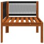 Voir la diapositive 5 : VIDAXL Canape d'angle de jardin avec coussins Bois d'acacia massif