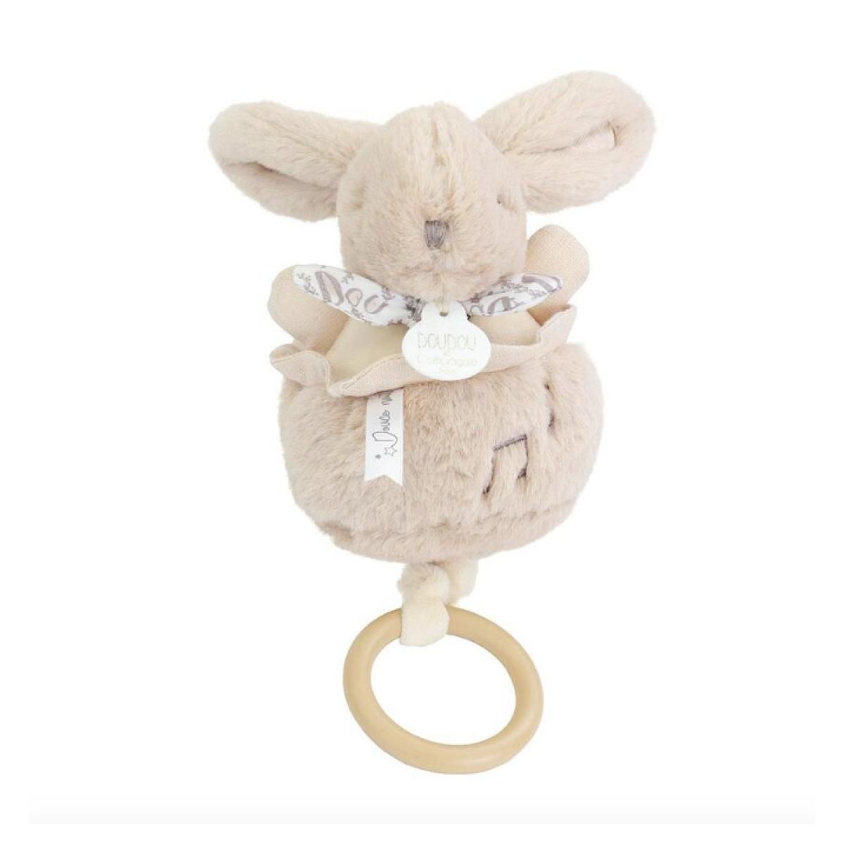 DOUDOU ET COMPAGNIE Lapin doudou - Boite a musique Beige