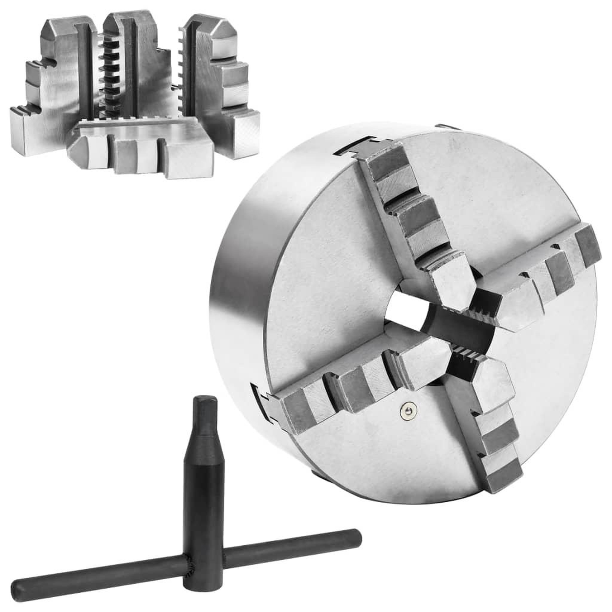 Voir la diapositive 2 : VIDAXL Mandrin de tour auto-centrant a 4 machoires 200 mm Acier