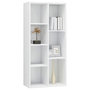 Voir la diapositive 3 : VIDAXL Bibliotheque Blanc brillant 50x25x106 cm Bois d'ingenierie