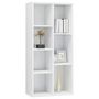 Voir la diapositive 3 : VIDAXL Bibliotheque Blanc brillant 50x25x106 cm Bois d'ingenierie