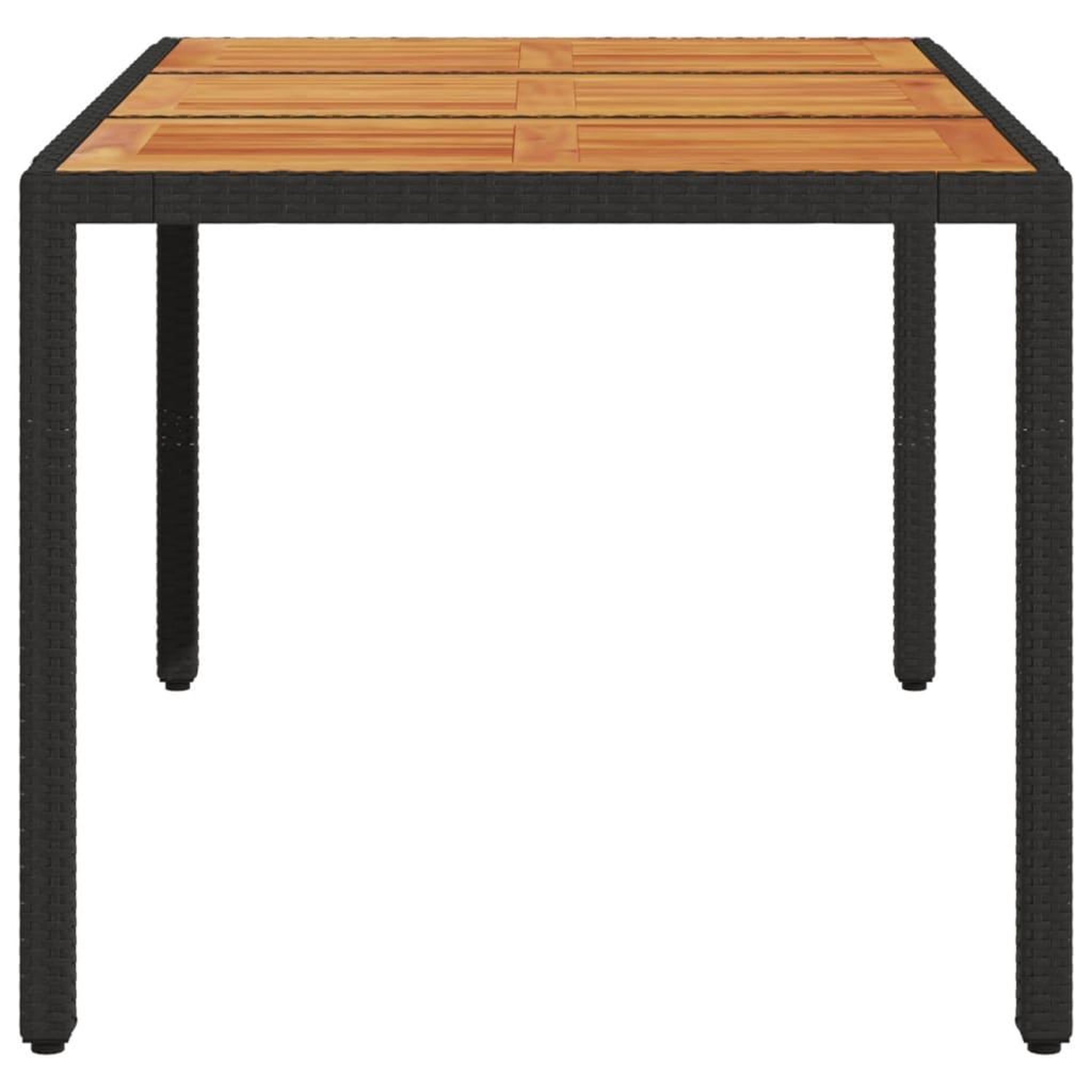 Voir la diapositive 5 : VIDAXL Table de jardin et dessus en bois d'acacia noir resine tressee