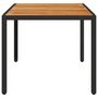 Voir la diapositive 5 : VIDAXL Table de jardin et dessus en bois d'acacia noir resine tressee