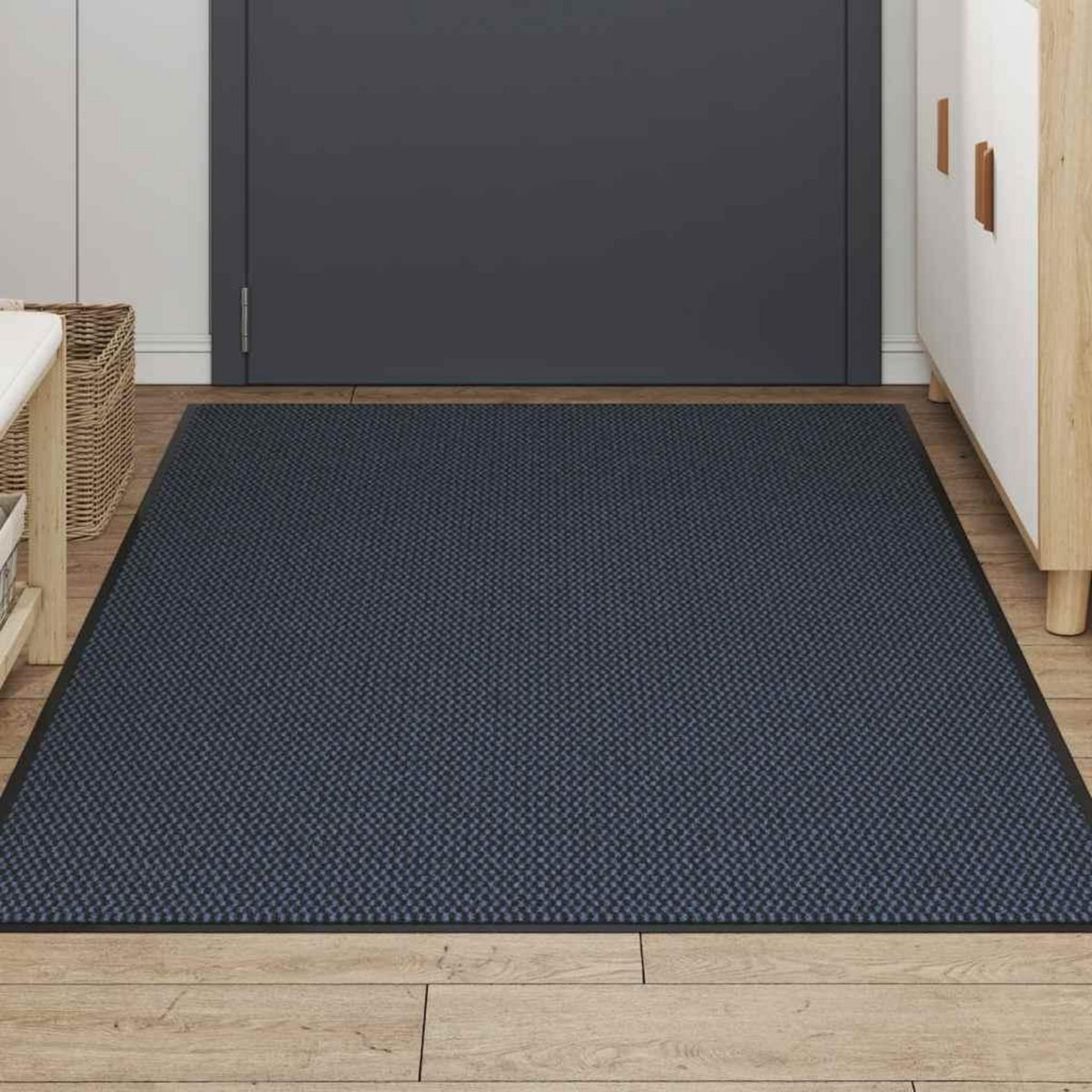 VIDAXL Paillasson bleu 115x200 cm