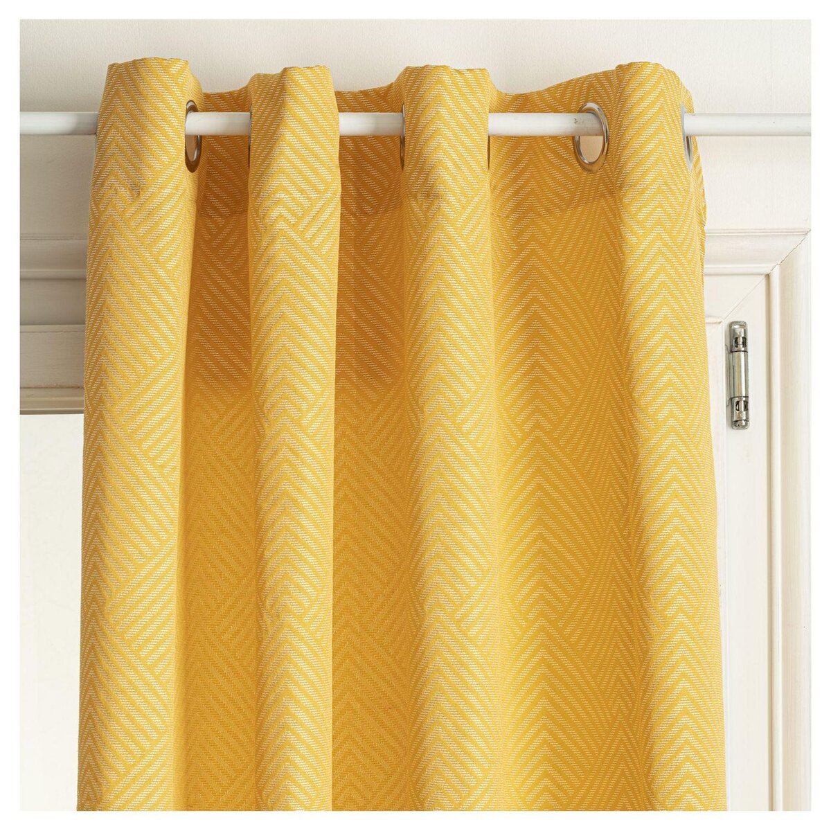 ATMOSPHERA Rideau Fantaisie à &oelig;illets motifs chevrons JACQUARD