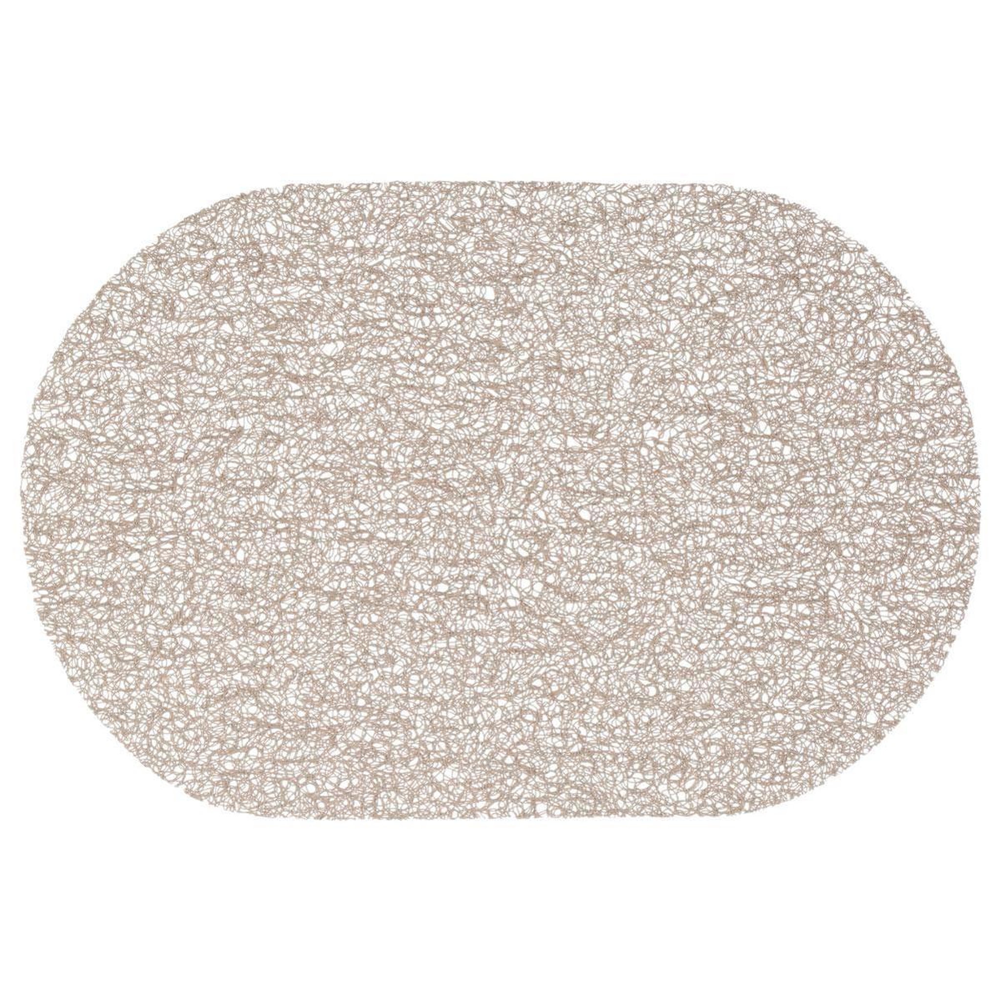 Voir la diapositive 1 : SECRET DE GOURMET Set de Table Ovale  Spaghetti  29x44cm Beige