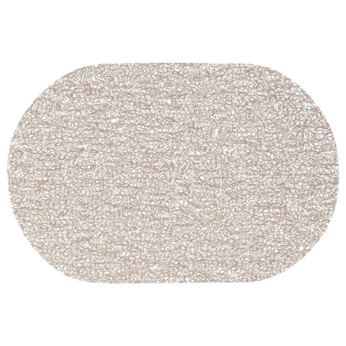 SECRET DE GOURMET Set de Table Ovale  Spaghetti  29x44cm Beige