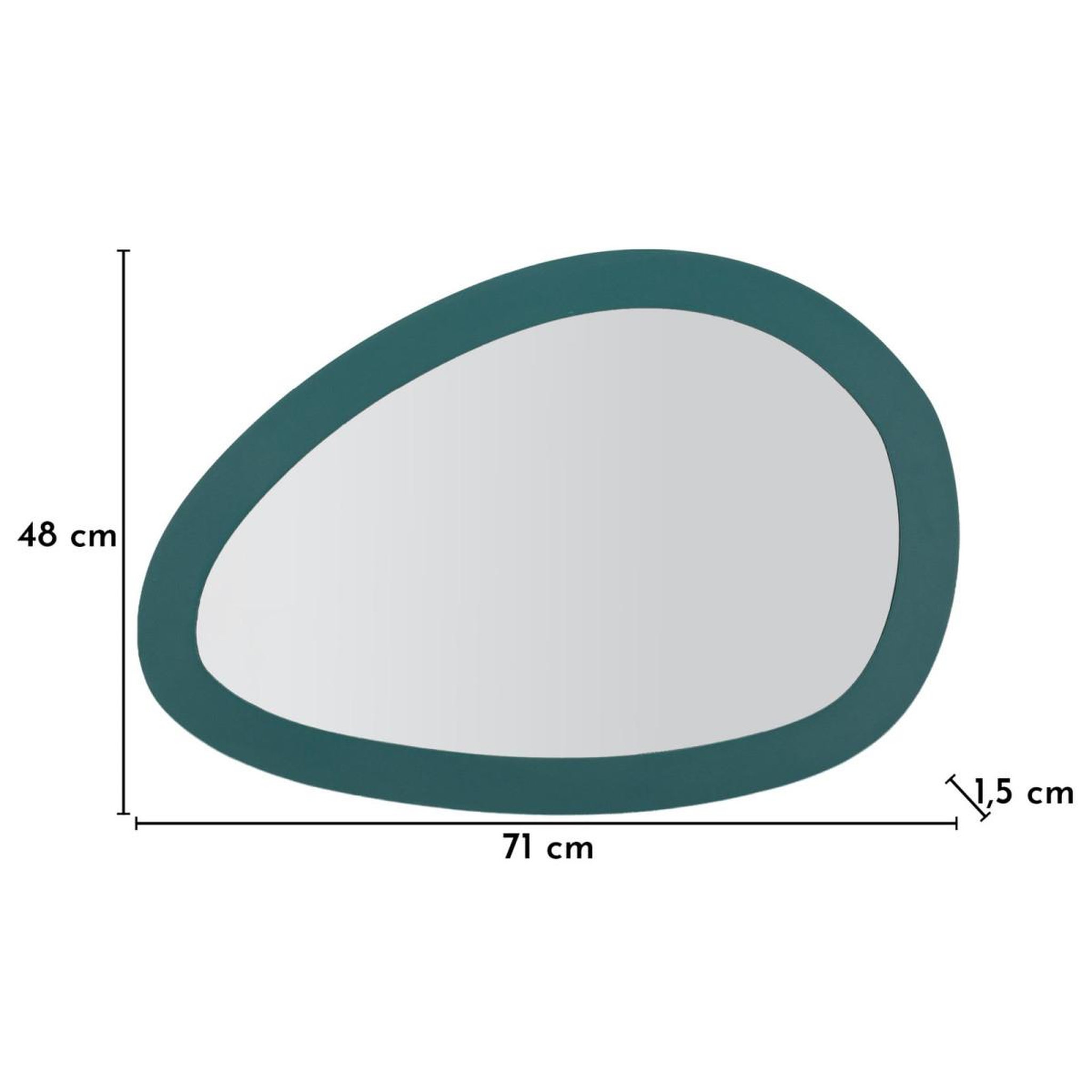 Voir la diapositive 5 : Paris Prix Miroir Mural Design  Saturn  71cm Bleu