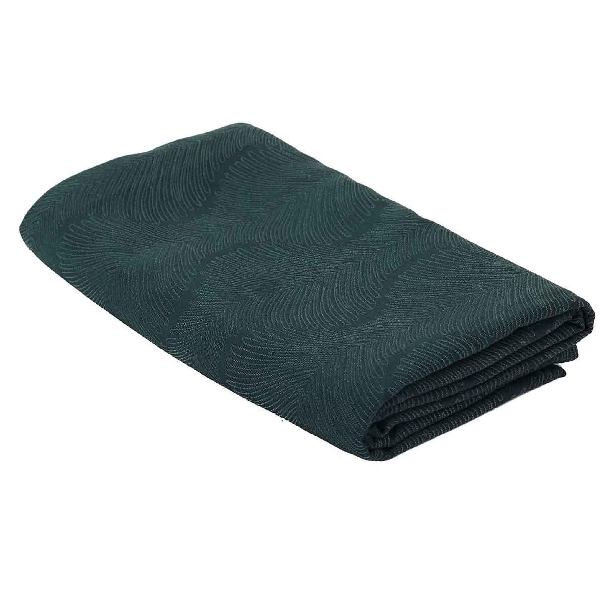 The Home Deco Factory Nappe jacquard  black forest  140x240cm noir