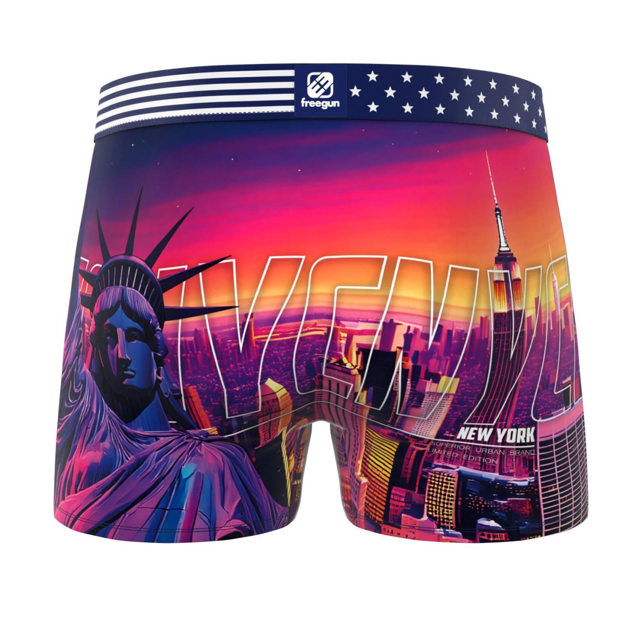 Voir la diapositive 6 : FREEGUN Lot de 3 boxers junior collection world painting