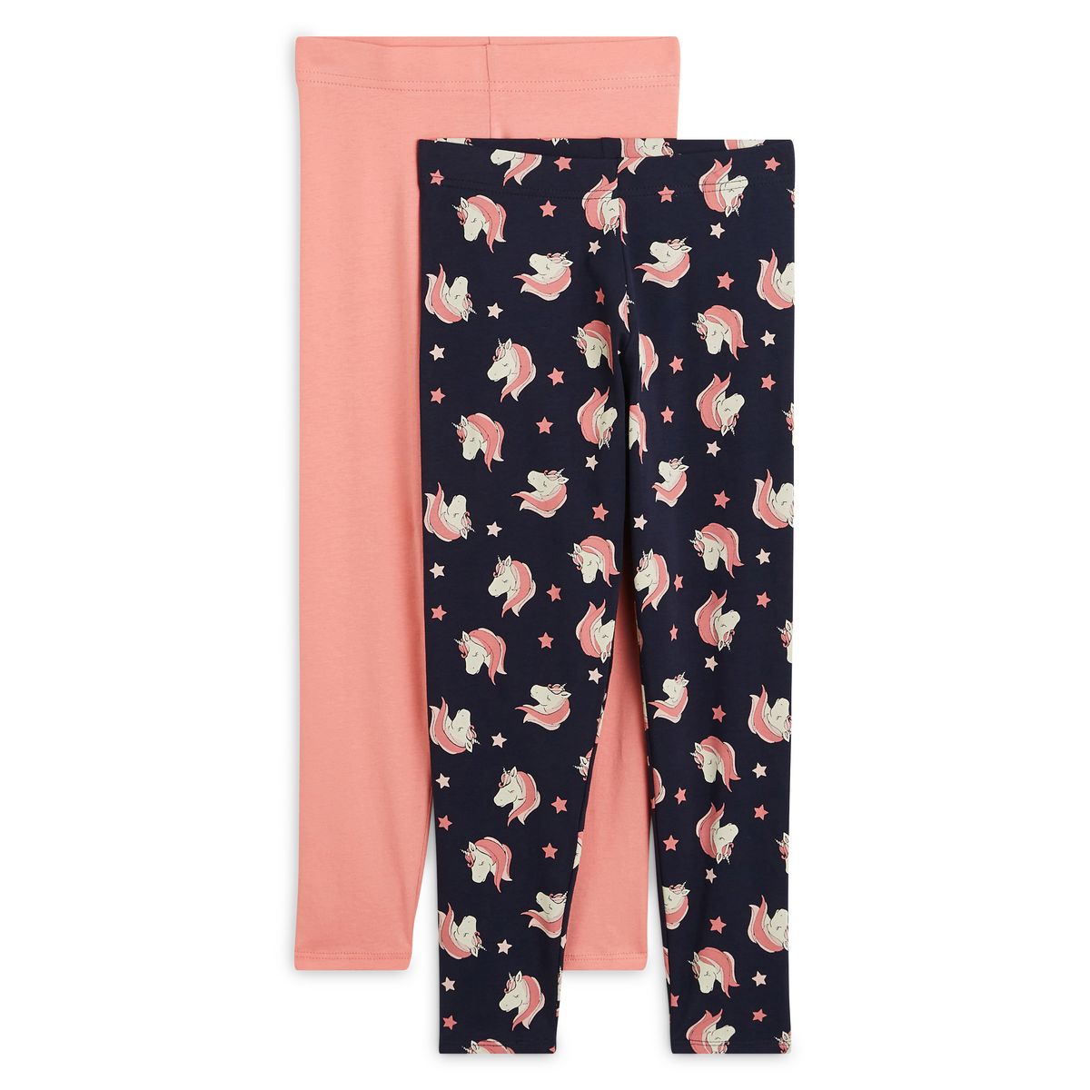 INEXTENSO Lot de 2 leggings licornes fille