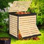 Voir la diapositive 2 : ID MARKET Bac de compostage en bois 500L