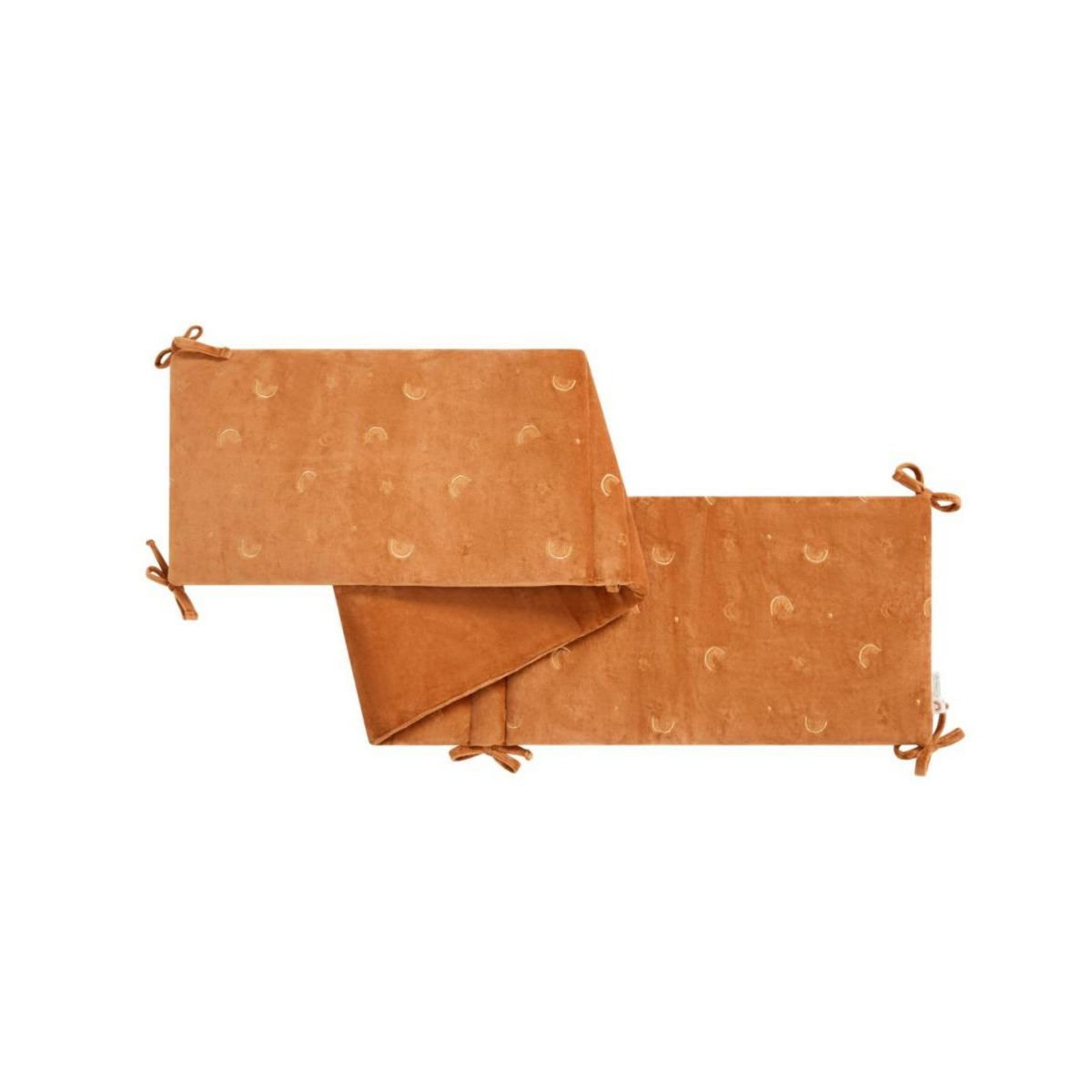 COMBELLE Tour de Lit Douce Hirondelle Camel en Bois Massif - Confort et Élégance pour Bébé