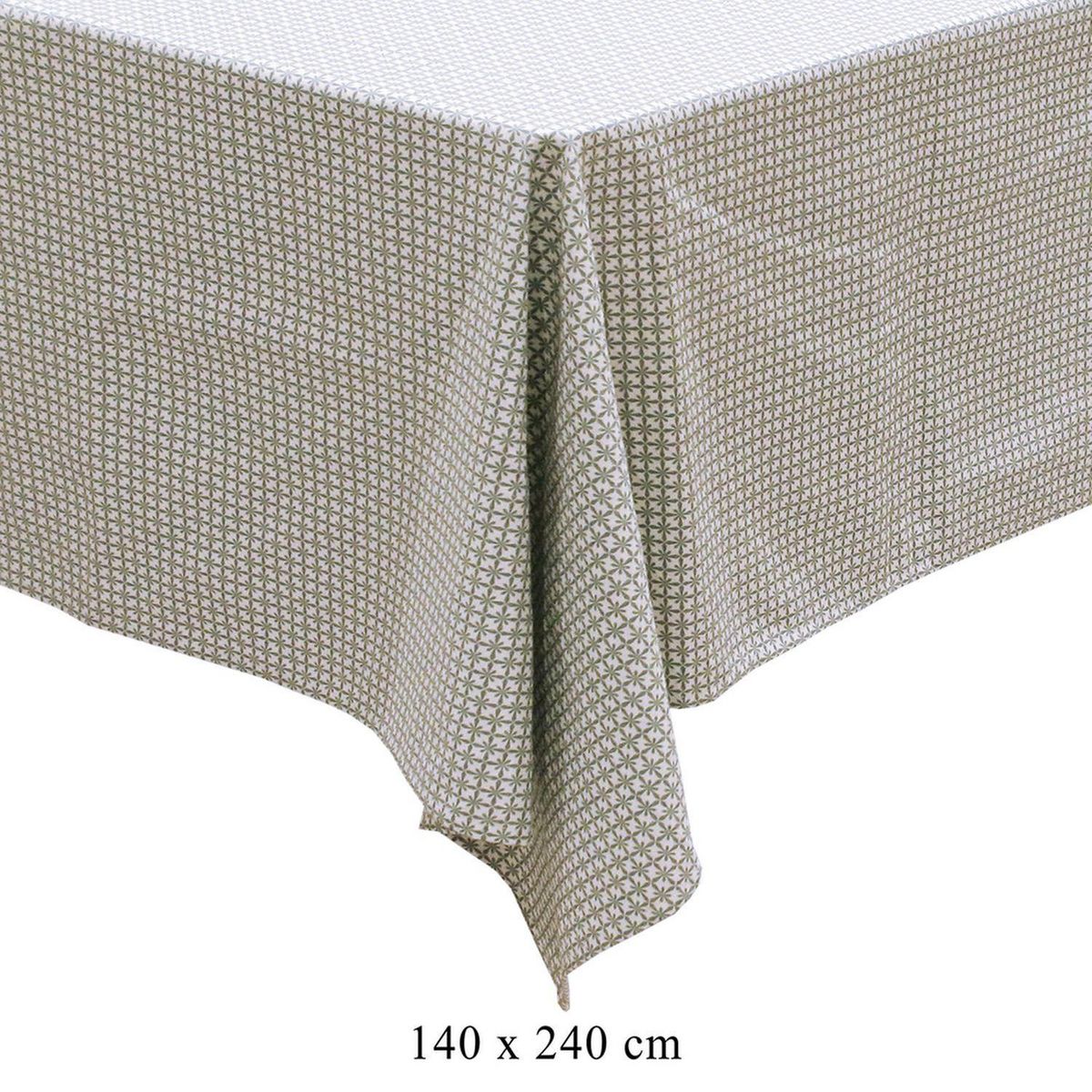 The Home Deco Factory Nappe rectangulaire vintage Little Market - L. 240 x l. 140 cm - Blanc