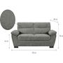 Voir la diapositive 3 : Habitat et Jardin Canapé fixe en tissu  Dallas  - 210 X 88 X 90 cm - 3 places - Gris