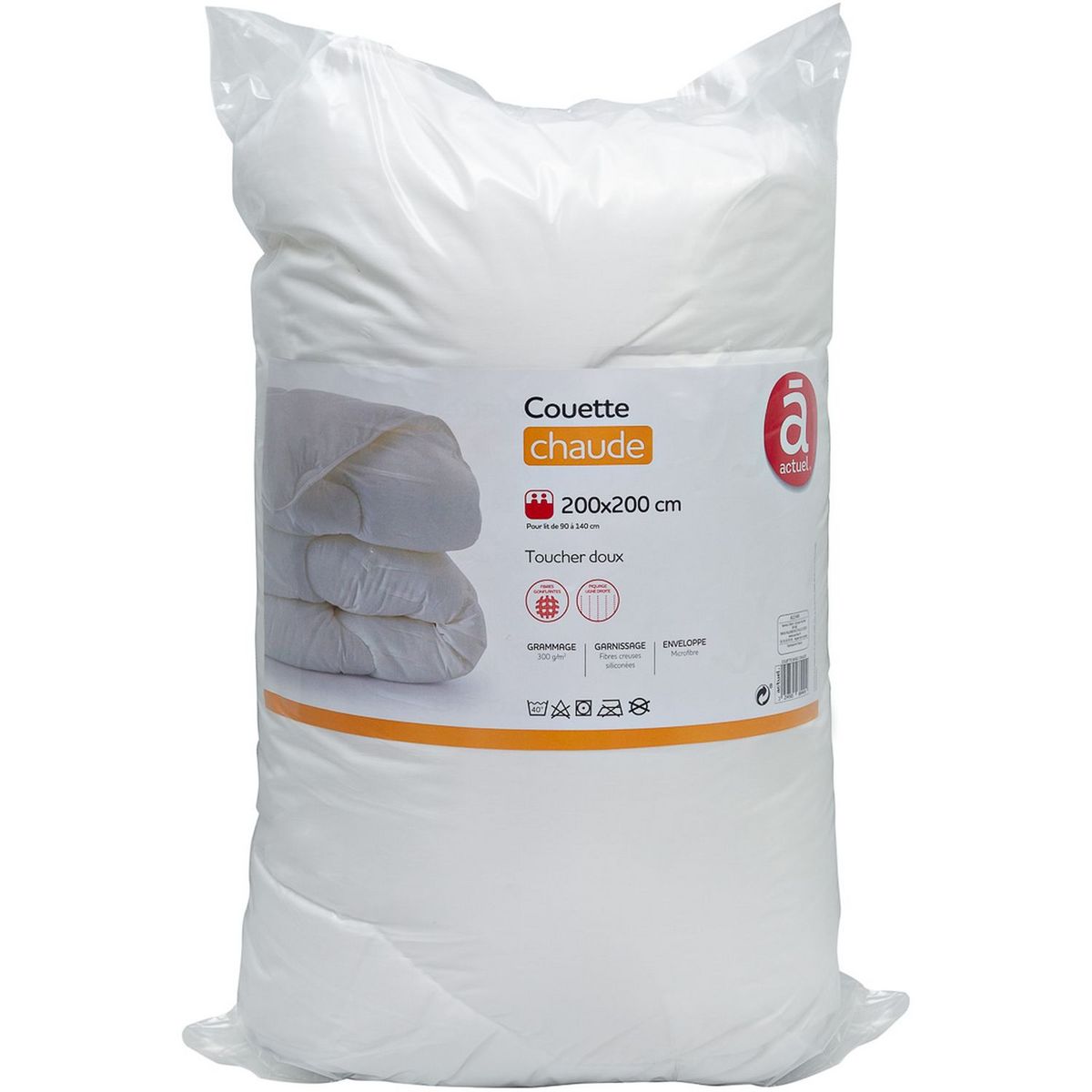 ACTUEL Couette chaude unie en microfibre BASIC 300 g/m²