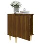 Voir la diapositive 4 : VIDAXL Table de chevet avec pieds en bois Chene marron 40x30x50 cm