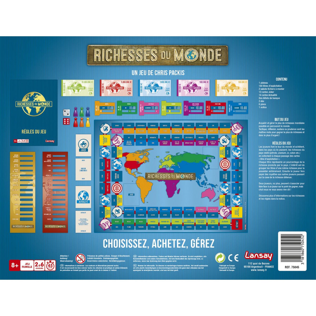 LANSAY Jeu Richesses du monde