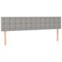 Voir la diapositive 2 : VIDAXL Tetes de lit 2 pcs Gris clair 90x5x78/88 cm Tissu